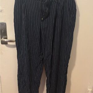 Women’s high rise linen straight leg trousers